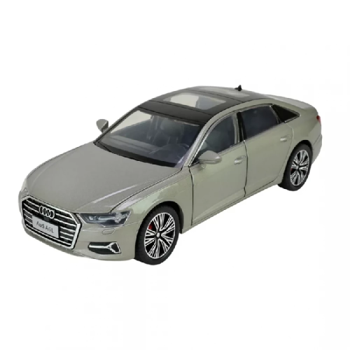 Машинка Автопром Audi A6L серая металл свет звук 20см  AP7754