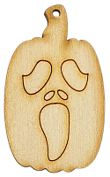 Фігурка фанерна - Гарбуз із маскою Крик 4 x 6 см AS-4619, В-0215