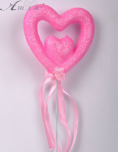 Декор Топпер Сердце с атласными лентами 22 см 17271 Декор Топпер Сердце с атласными лентами 22 см 17271