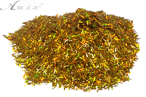 Блискітки (Гліттер) великі смужки Атлас 2 гр - Золоті AS-2490 фото 2