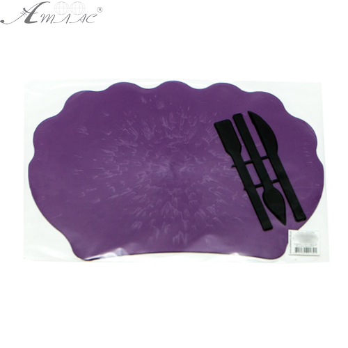 Дошка для пластиліну фігурна Мушля 26,7 х 19,5 см з трьома стеками AS-0205 фото 2