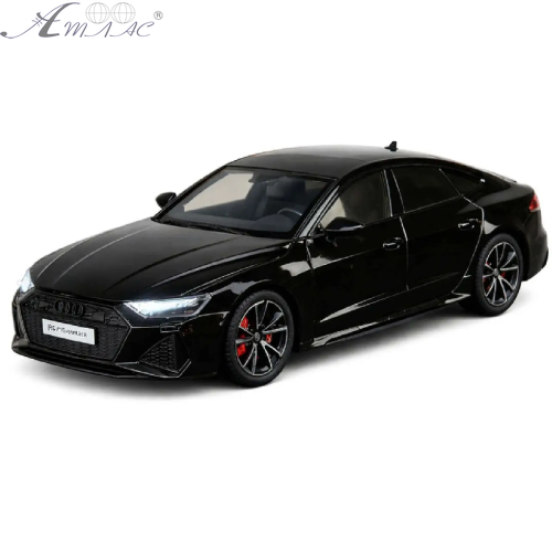 Машинка Автопром Audi RS7 Sportback чорна метал світло звук 20см  AP7754