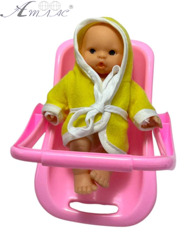 Іграшка Пупс гумовий 10см в переносці  06636