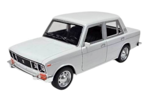 Машинка Best Model ВАЗ 2106 Жигули Белая свет звук пластик 18см  D700-11D