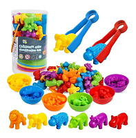 Игрушка Сортер Монтессори животные в тубе 36+шт  16911