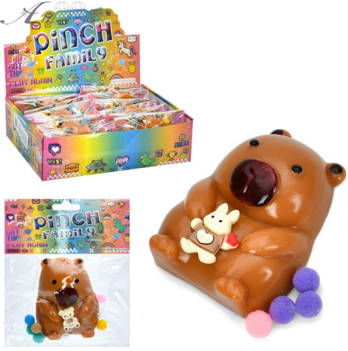 Игрушка Капибара с шариками Антистресс Сквиш  7 см  11265,  820-24