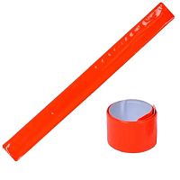 Браслет світловідбиваючий флікер помаранчевий 30х3см  10474