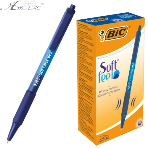 Ручка шариковая BIC Soft Feel Синяя автомат 1 мм 8373982 Ручка шариковая BIC Soft Feel Синяя автомат 1 мм 8373982