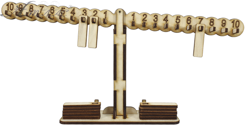 Весы Математические из фанеры 33,5 х 5 х 15,5 см AS-7127, О-00025 фото 3