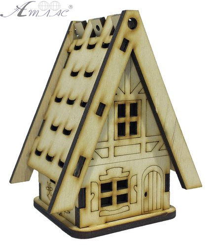 Домик № 14 Шкатулка с открывающейся крышей 6 х 6,5 х 10 см AS-4263, F-0143 Домик № 14 Шкатулка с открывающейся крышей 6 х 6,5 х 10 см AS-4263, F-0143