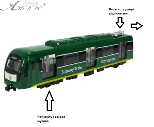Іграшка Поїзд Синій світло, звук 22см у коробці  731-27К1 фото 3