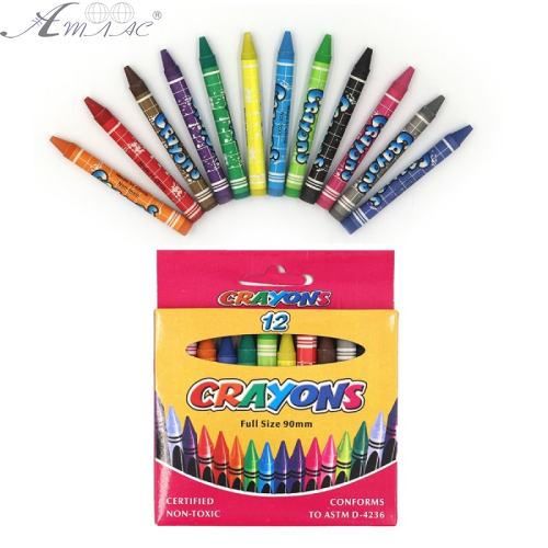 Крейда воскова Crayons 12 кольорів 9 х 80 мм 8496-12E