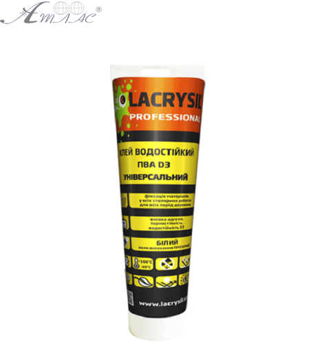 Клей ПВА водостойкий Lacrysil ПВА D3 150 г в тубе 15237 Клей ПВА водостойкий Lacrysil ПВА D3 150 г в тубе 15237