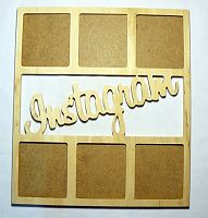 Дерев'яна Фоторамка з 6-ти частин "Instagram" 0651