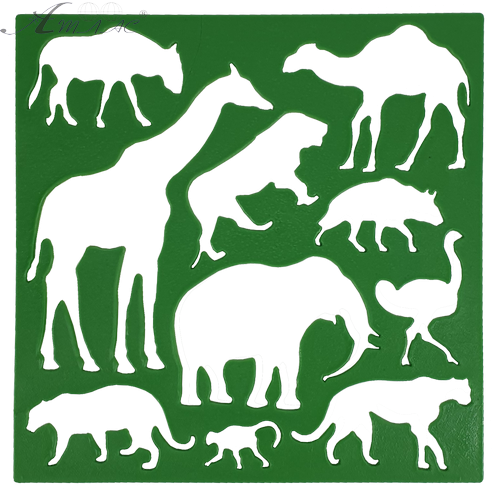 Трафарет "Тварини Дикі" 1 шт 13 см AS-0256 Трафарет "Тварини Дикі" 1 шт 13 см AS-0256