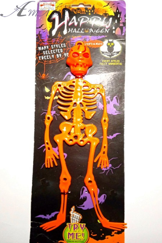 Іграшка Happy Halloween Скелет помаранчевий 32 * 9 см 1023