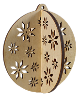 Новорічна прикраса Куля з ромбами 3D 10 см AS-4256, F-0134