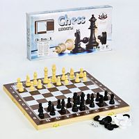 Гра настільна Шашки, Шахи, Нарди 3в1  F22017