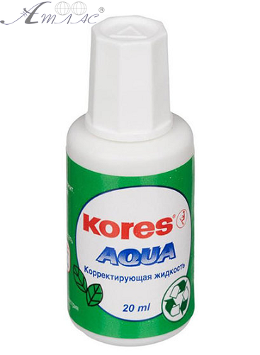 Корректор жидкий с кисточкой Kores 20 мл Водный! 69101 Корректор жидкий с кисточкой Kores 20 мл Водный! 69101