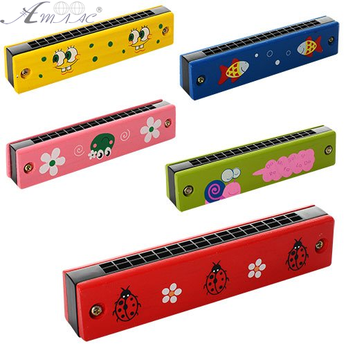 Іграшка Гармошка губна дерево в пакеті 13 см  MD0491