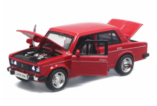 Модель DieCast Replica ВАЗ 2106 Красная свет, звук, металл, инерционная 14см 611A, 16445 фото 3 Модель DieCast Replica ВАЗ 2106 Красная свет, звук, металл, инерционная 14см 611A, 16445 фото 3