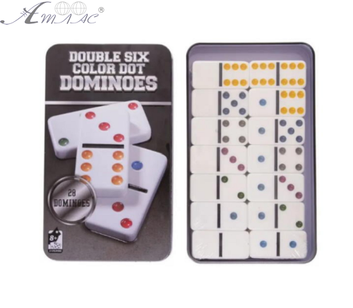Игрушка Домино 28 фишек в металлическом пенале Качество !  501070