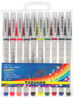 Ручка гелева набір Yuguang Неон 10 шт, 0,5 мм, DM-ХК-10