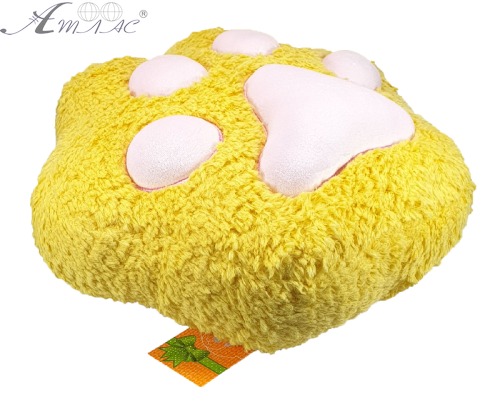 Іграшка м'яка подушка відбиток лапки Жовта 30 х 25 х 15 см 17539 фото 2