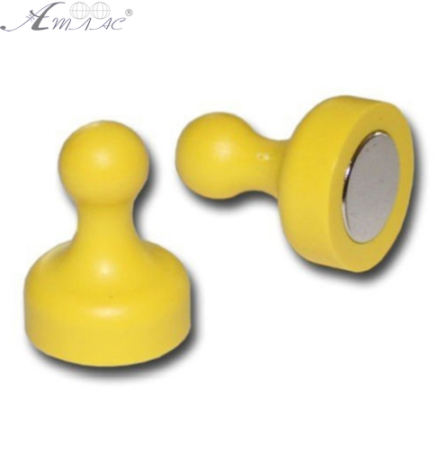 Магнит неодимимовый Пешка для доски 19х25мм 1шт Желтый  00285