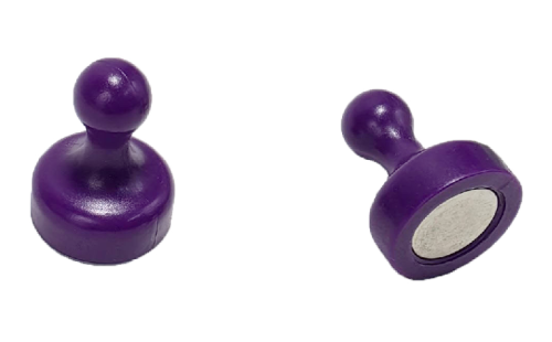 Магнит неодимимовый Пешка для доски 19х25мм 1шт Фиолетовый  00211 фото 2