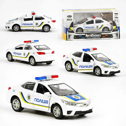 Машинка АвтоЭксперт Toyota Полиция инерционная звук 12 см  0499 фото 2