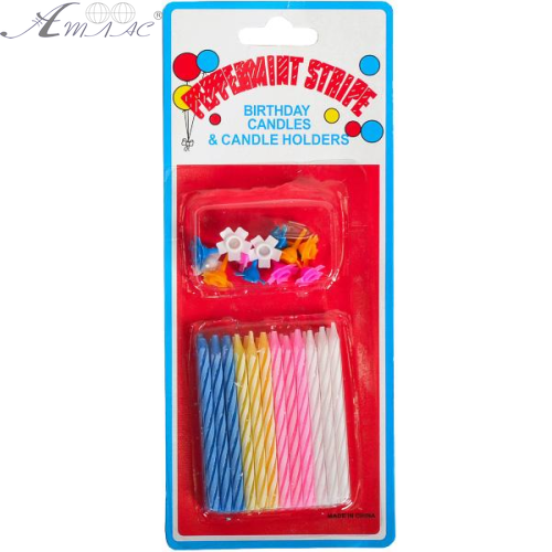 Свечи набор 24 шт. свечек 5,5см + 12 держателей  13307