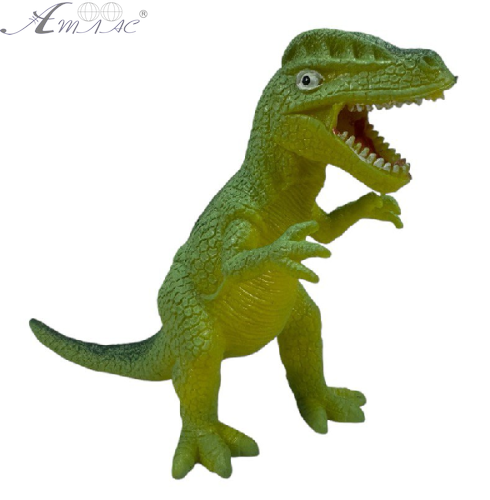Іграшка силіконова антистрес, Динозавр зелений з бровами 10см  08516