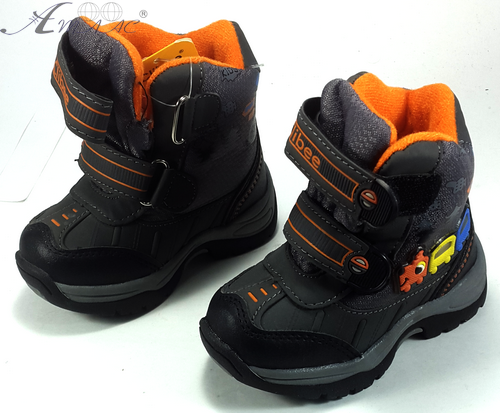 Ботинки Clibee серые с паровозом, р.22 К-810 Ботинки Clibee серые с паровозом, р.22 К-810