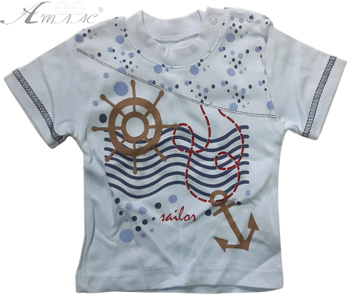 Футболка для хлопчика Pabbuc з малюнком, р.62-80 11588