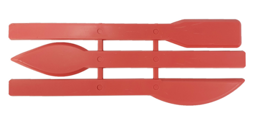 Стеки для пластилина набор 3 шт Красные спаянные 125мм  AS-0094