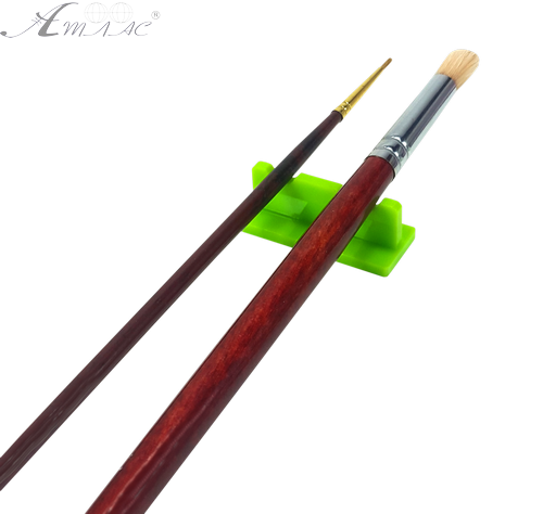 Подставка под две кисточки, Зеленый пластик AS-0058 фото 2 Подставка под две кисточки, Зеленый пластик AS-0058 фото 2