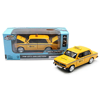 Модель DieCast Replica ВАЗ 2106 Такси свет, звук, металл, инерционная 14см  611С, 05316