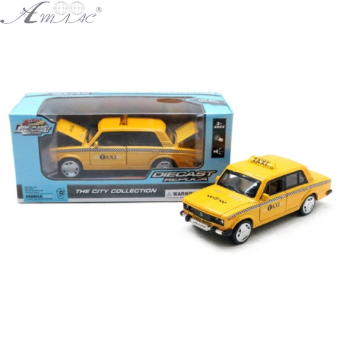 Модель DieCast Replica ВАЗ 2106 Таксі світло, звук, метал, інерційна 14см  611С, 05316