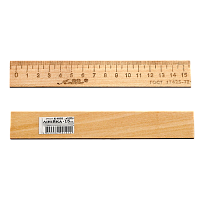 Лінійка Дерев'яна 15 см надрукована зі штрих-кодом AS-0651, К-4050