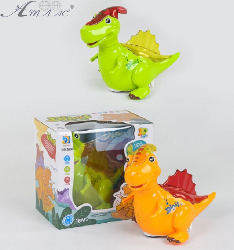 Игрушка 3D Динозаврик свет и звук в коробке  2801