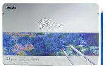 Олівці кольорові Marco Raffine 36 кольорів шестигранні в металевому пеналі 7100-36TN