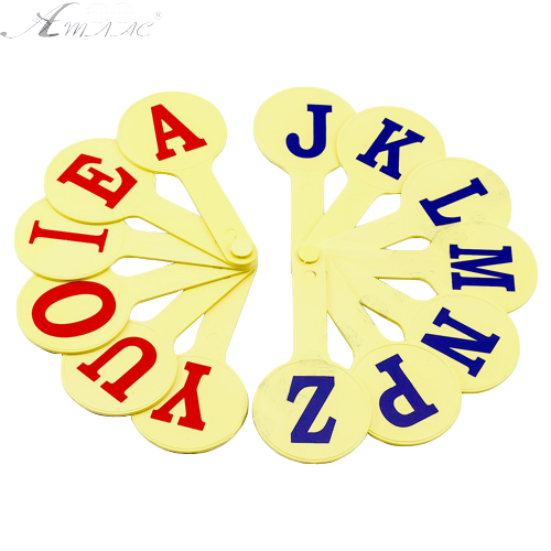 Веер Ангийских букв, желтый или белый пластик AS-0001, К-7372