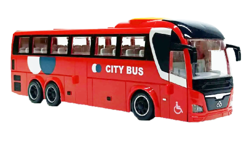 Игрушка Автобус Tour Bus Красный двери открываются свет звук 28 см  WY1107В