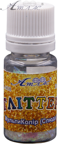 Блискітки (Гліттер) Атлас 3 гр - Слюда біла з різнокольоровим відливом AS-2043, А-908 фото 2 Блискітки (Гліттер) Атлас 3 гр - Слюда біла з різнокольоровим відливом AS-2043, А-908 фото 2