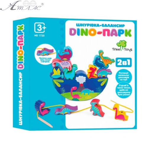 Іграшка Шнурівка Балансир дерев'яна Dino-парк  MD1720 фото 2