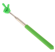 Указка Телескопическая Пикми с пальцем Зеленая 21-68 см  08893