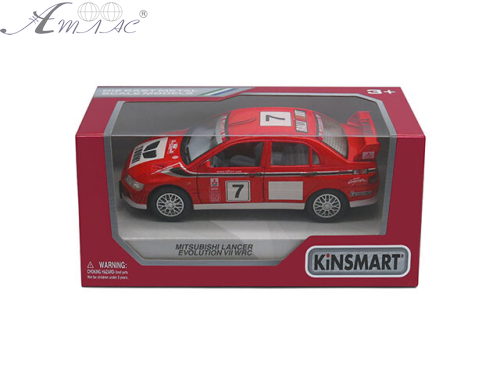 Машинка Kinsmart Mitsubishi Lanser, спорт, красная KT5048W