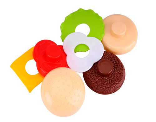 Игрушка Пирамида пластиковая Гамбургер чизбургер 10 х 10 см  XJ326Y-115 фото 2