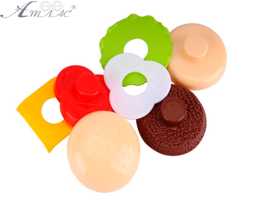 Игрушка Пирамида пластиковая Гамбургер чизбургер 10 х 10 см  XJ326Y-115 фото 2